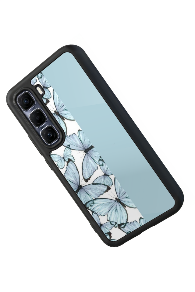 Infinix Hot 60 Pro Plus Uyumlu Kelebek Tasarımlı Glossy Premium Kılıf