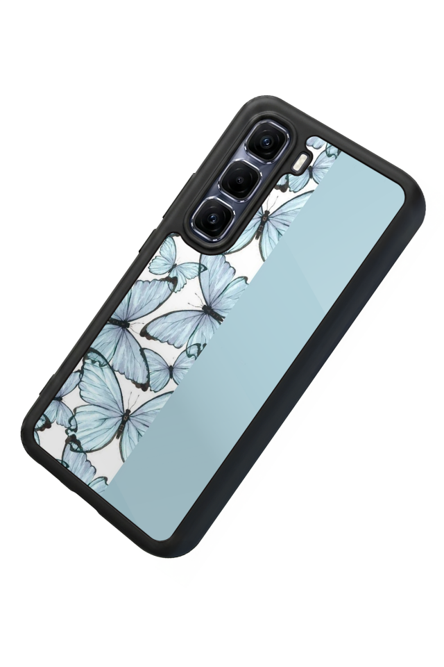 Infinix Hot 60 Pro Plus Uyumlu Kelebek Tasarımlı Glossy Premium Kılıf
