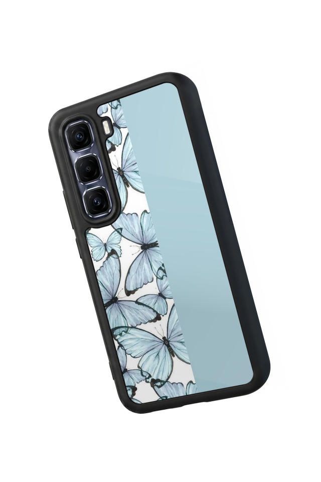 Infinix Hot 60 Pro Plus Uyumlu Kelebek Tasarımlı Glossy Premium Kılıf