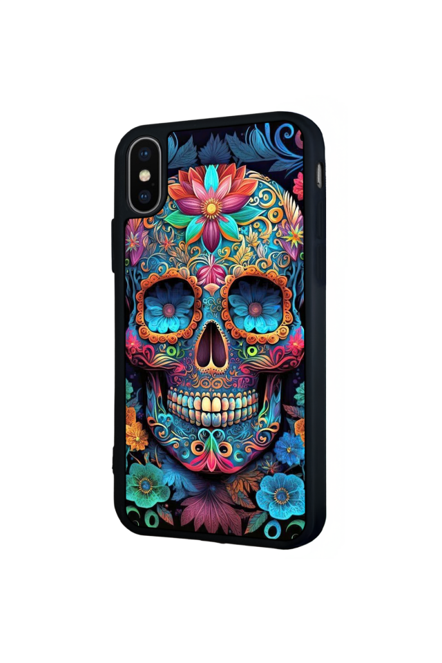 iPhone X/ XS Uyumlu KuruKafa Tasarımlı Glossy Premium Kılıf