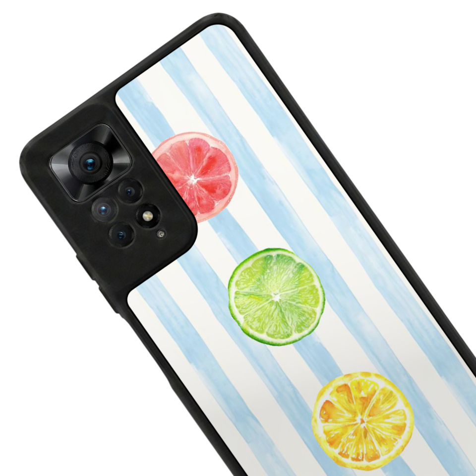 Xiaomi Redmi Note 12 Pro Uyumlu Limon Tasarımlı Glossy Premium Kılıf