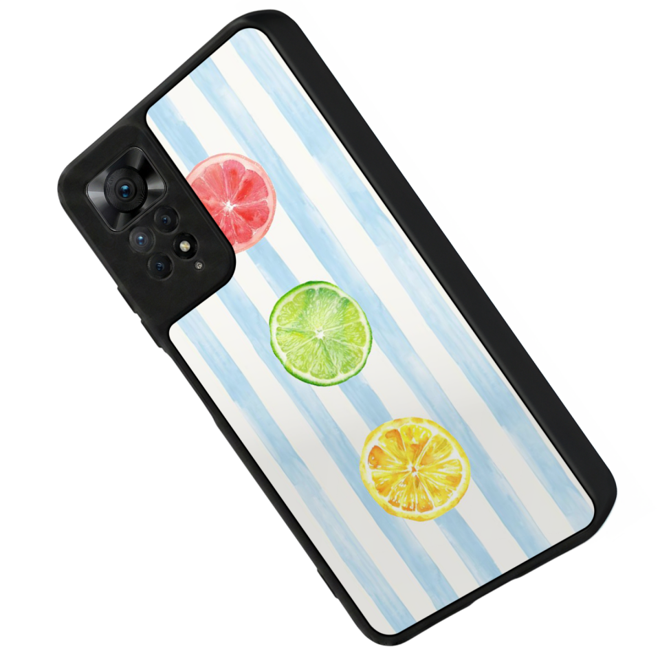 Xiaomi Redmi Note 12 Pro Uyumlu Limon Tasarımlı Glossy Premium Kılıf