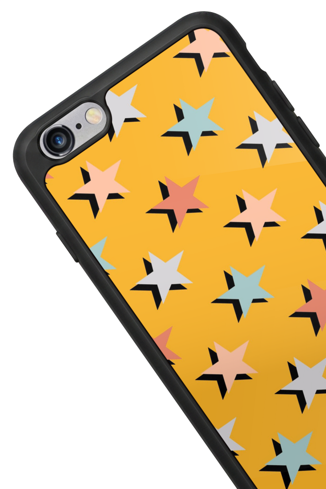 iPhone 6 Plus Uyumlu Retro Yildizlar Tasarımlı Glossy Premium Kılıf