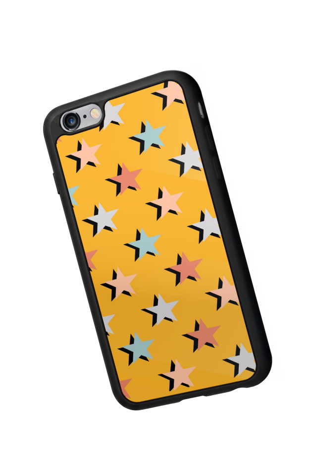 iPhone 6 Plus Uyumlu Retro Yildizlar Tasarımlı Glossy Premium Kılıf