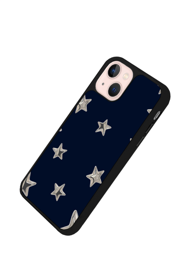iPhone 13 Mini Uyumlu Retro Yildizlar Tasarımlı Glossy Premium Kılıf