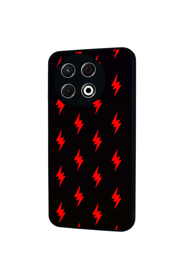 Tecno Spark 30 Pro Uyumlu Simsek Tasarımlı Glossy Premium Kılıf