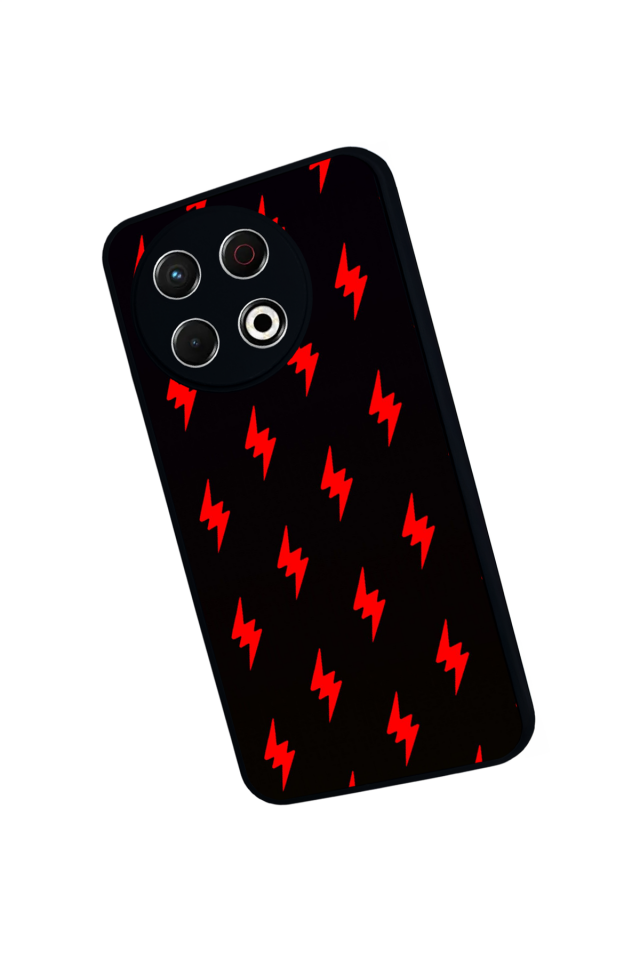 Tecno Spark 30 Pro Uyumlu Simsek Tasarımlı Glossy Premium Kılıf