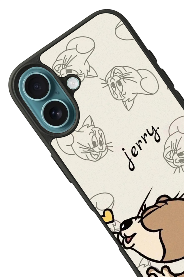 iPhone 16 Plus Uyumlu Tom And Jerry Tasarımlı Glossy Premium Kılıf