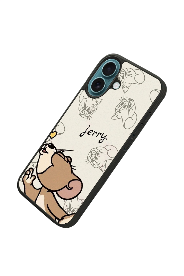 iPhone 16 Plus Uyumlu Tom And Jerry Tasarımlı Glossy Premium Kılıf