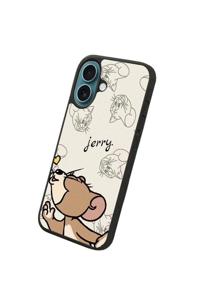 iPhone 16 Plus Uyumlu Tom And Jerry Tasarımlı Glossy Premium Kılıf