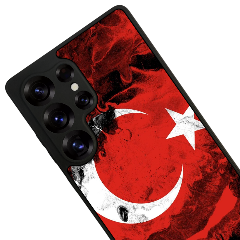 Samsung Galaxy S25 Ultra Uyumlu Türk Bayragi Tasarımlı Glossy Premium Kılıf