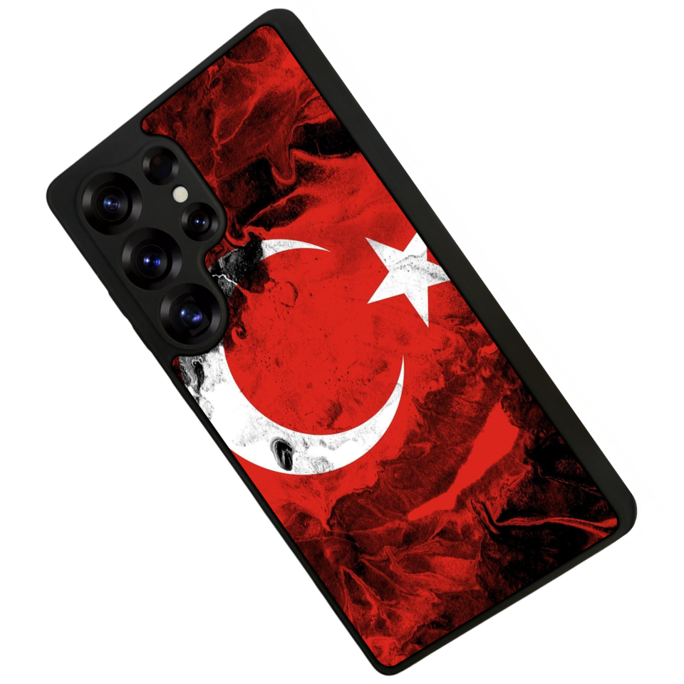 Samsung Galaxy S25 Ultra Uyumlu Türk Bayragi Tasarımlı Glossy Premium Kılıf