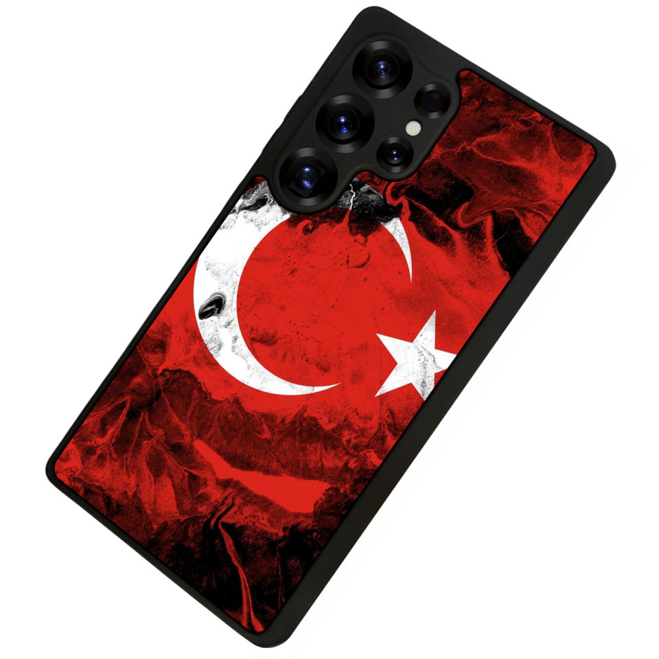 Samsung Galaxy S25 Ultra Uyumlu Türk Bayragi Tasarımlı Glossy Premium Kılıf