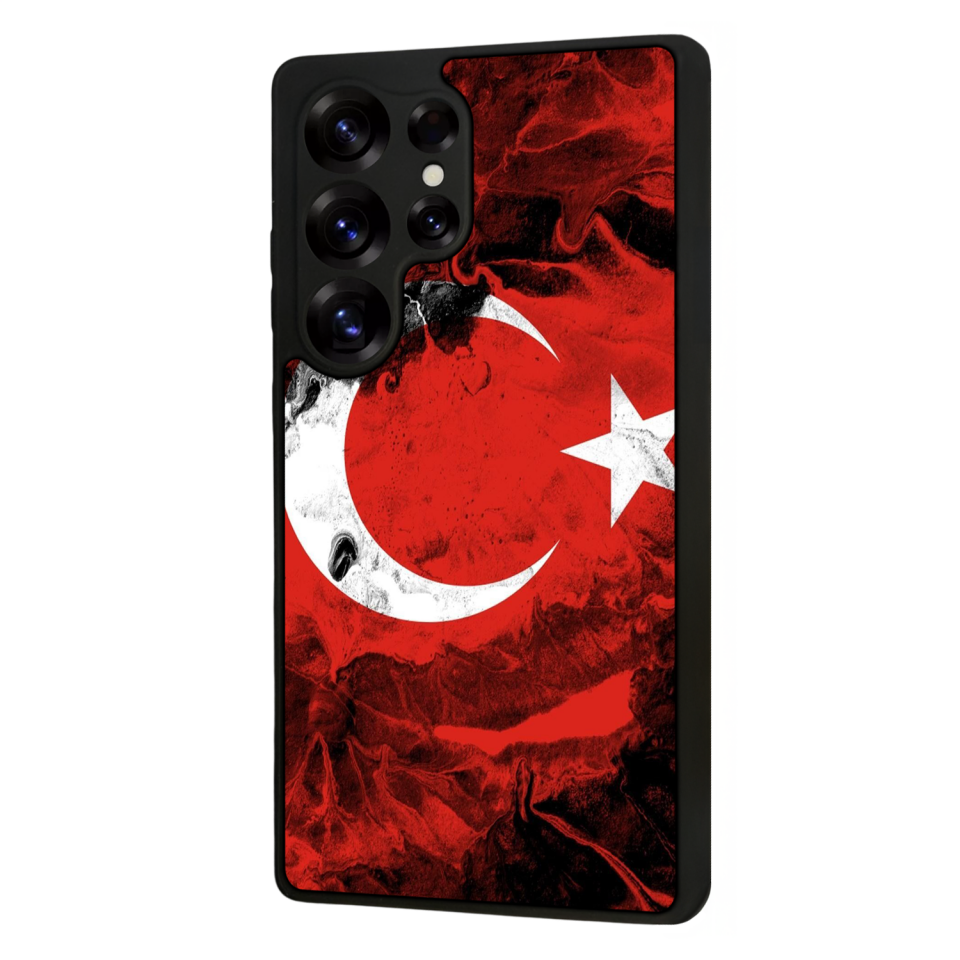 Samsung Galaxy S25 Ultra Uyumlu Türk Bayragi Tasarımlı Glossy Premium Kılıf