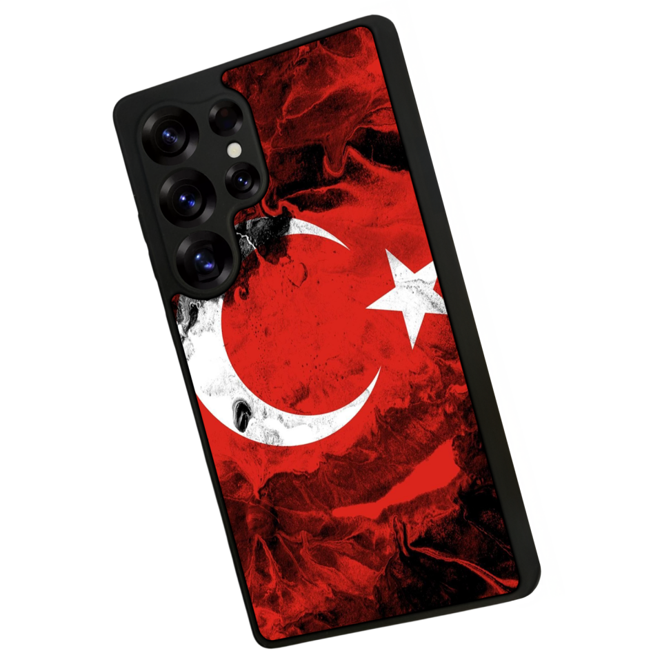 Samsung Galaxy S25 Ultra Uyumlu Türk Bayragi Tasarımlı Glossy Premium Kılıf
