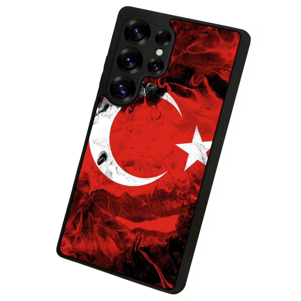 Samsung Galaxy S25 Ultra Uyumlu Türk Bayragi Tasarımlı Glossy Premium Kılıf