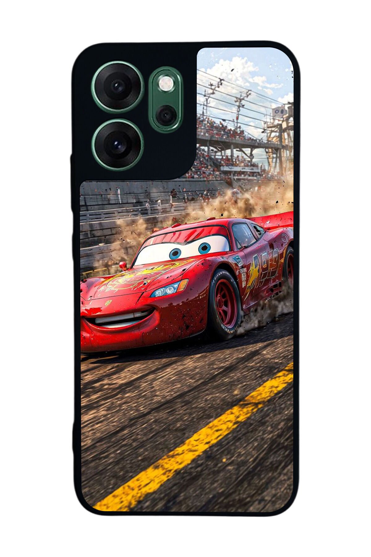 Oppo Reno 14F Uyumlu Şimsek McQueen Tasarımlı Glossy Premium Kılıf