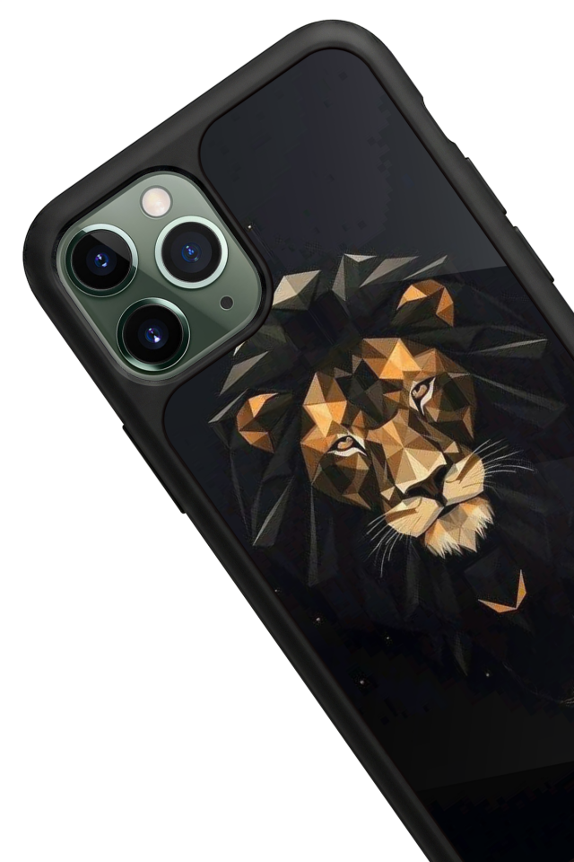 iPhone 11 Pro Max Uyumlu Aslan Tasarımlı Glossy Premium Kılıf