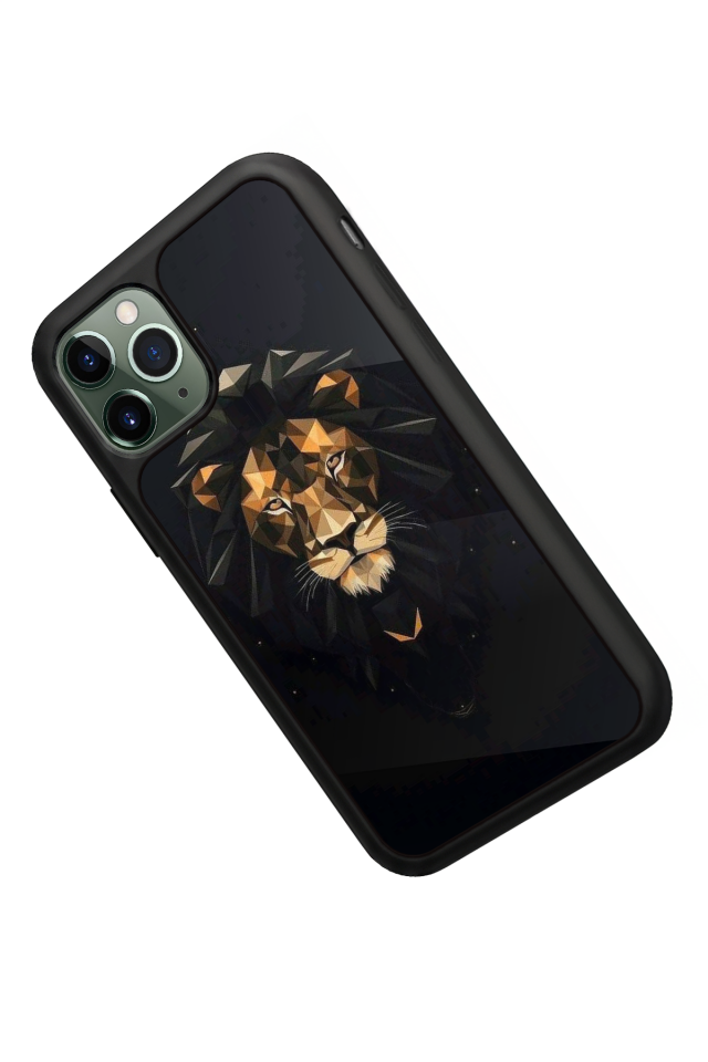 iPhone 11 Pro Max Uyumlu Aslan Tasarımlı Glossy Premium Kılıf