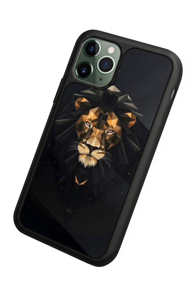 iPhone 11 Pro Max Uyumlu Aslan Tasarımlı Glossy Premium Kılıf