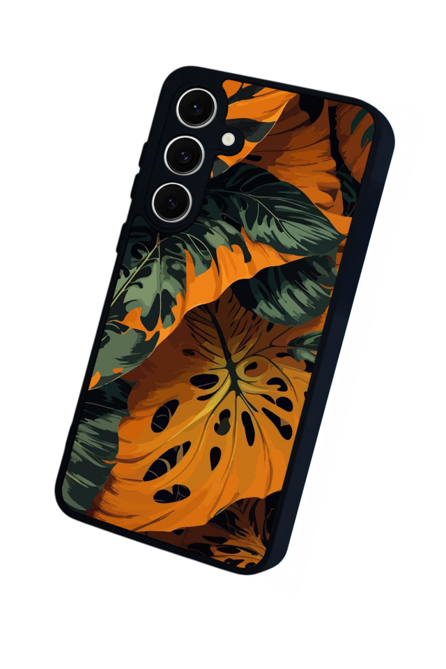 Samsung Galaxy S24 FE Uyumlu Botanik Tasarımlı Glossy Premium Kılıf
