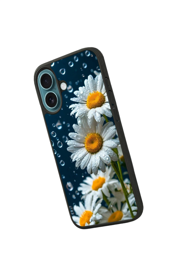 iPhone 16 Uyumlu Cicek Tasarımlı Glossy Premium Kılıf