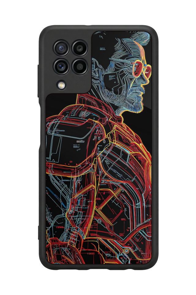 Samsung Galaxy M22 Uyumlu Iron Man ( Demir Adam ) Tasarımlı Glossy Premium Kılıf