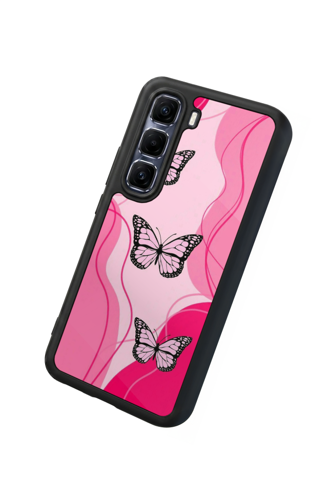 Infinix Hot 60 Pro Plus Uyumlu Kelebek Tasarımlı Glossy Premium Kılıf