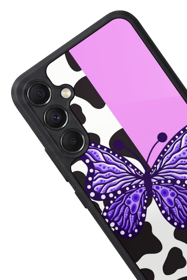 Samsung Galaxy A34 Uyumlu Kelebek Tasarımlı Glossy Premium Kılıf