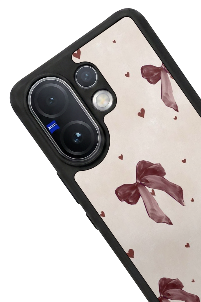 Vivo V60 Uyumlu Kurdele Tasarımlı Glossy Premium Kılıf