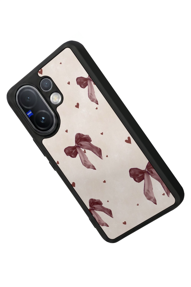Vivo V60 Uyumlu Kurdele Tasarımlı Glossy Premium Kılıf