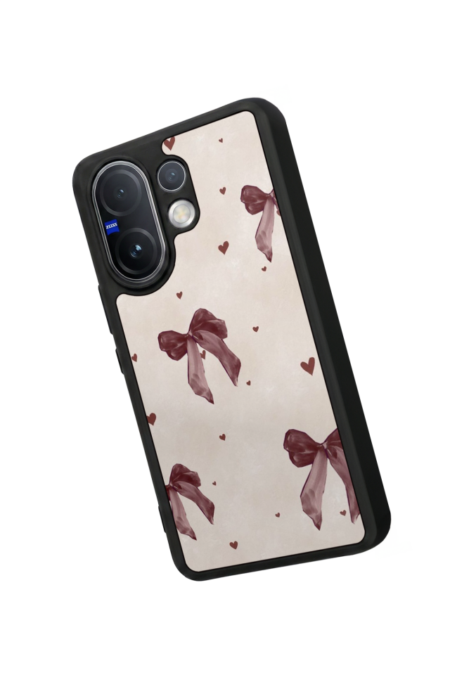 Vivo V60 Uyumlu Kurdele Tasarımlı Glossy Premium Kılıf