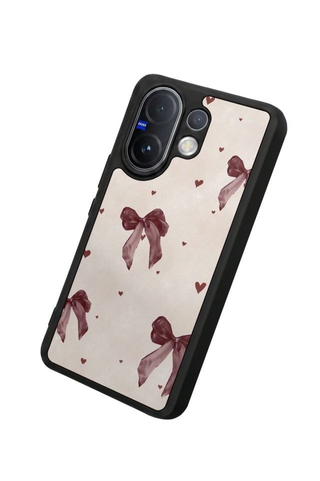 Vivo V60 Uyumlu Kurdele Tasarımlı Glossy Premium Kılıf