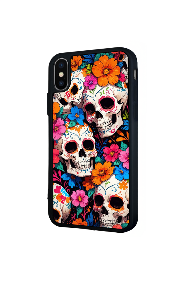 iPhone X/ XS Uyumlu KuruKafa Tasarımlı Glossy Premium Kılıf