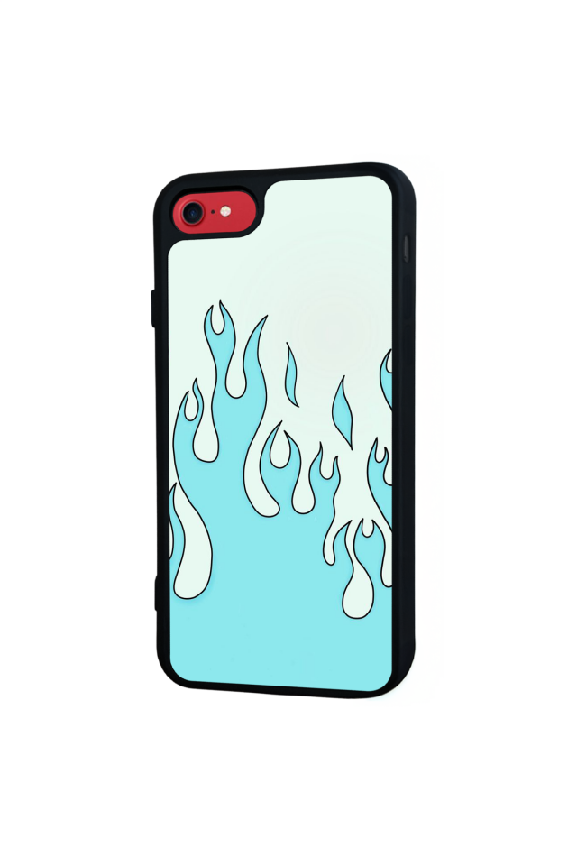 iPhone 7 Uyumlu Retro Flame Patterns Tasarımlı Glossy Premium Kılıf