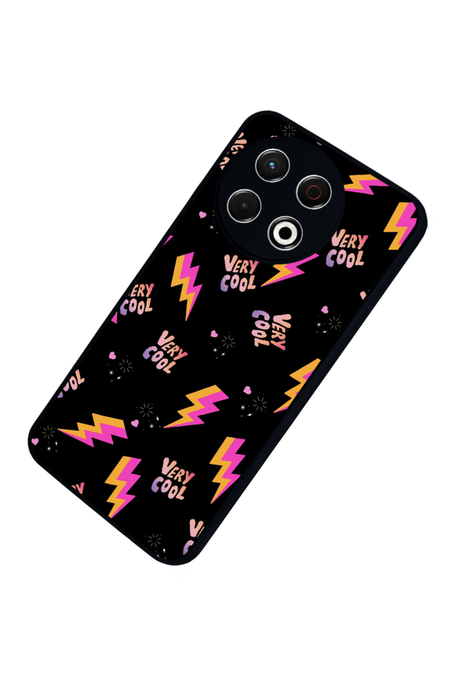 Tecno Spark 30 Pro Uyumlu Simsek Tasarımlı Glossy Premium Kılıf