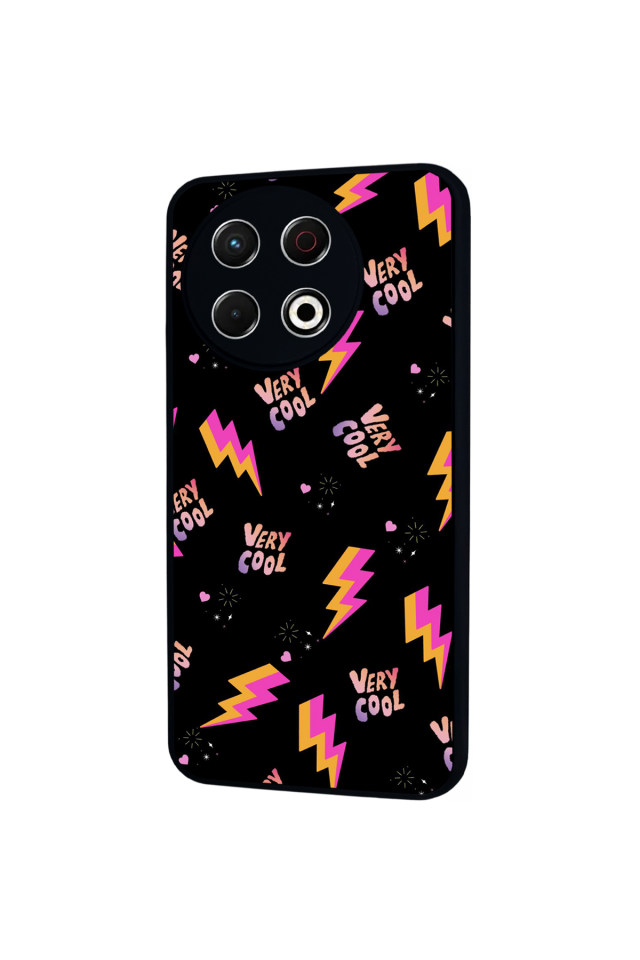 Tecno Spark 30 Pro Uyumlu Simsek Tasarımlı Glossy Premium Kılıf