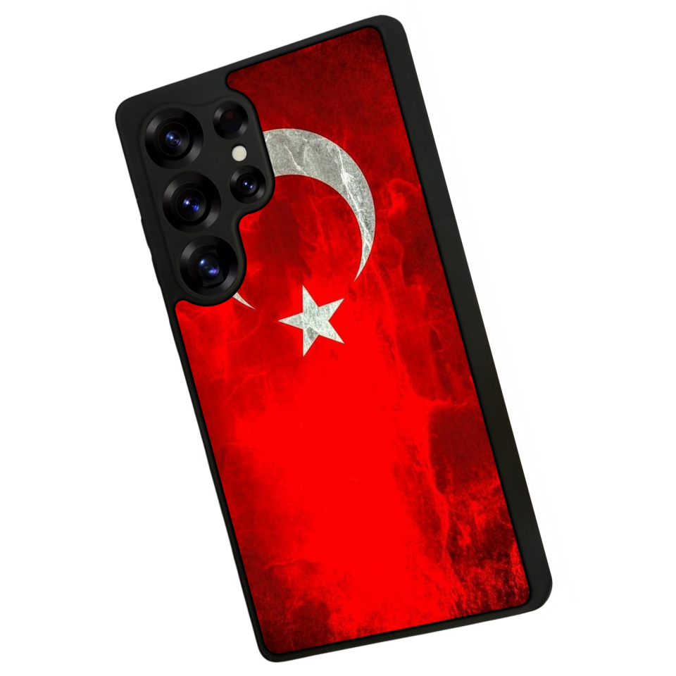 Samsung Galaxy S25 Ultra Uyumlu Türk Bayragi Tasarımlı Glossy Premium Kılıf