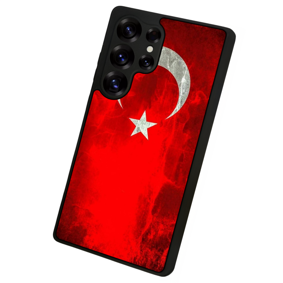 Samsung Galaxy S25 Ultra Uyumlu Türk Bayragi Tasarımlı Glossy Premium Kılıf
