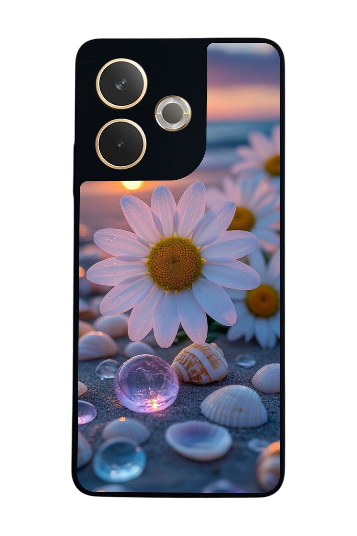 Oppo A5 Pro Uyumlu Cicek Tasarımlı Glossy Premium Kılıf