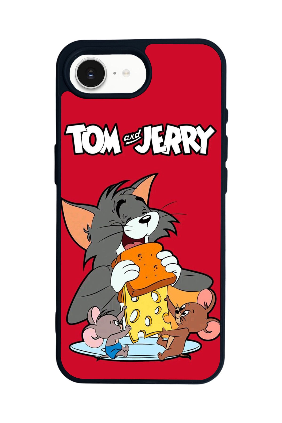 iPhone 16E Uyumlu Tom And Jerry Tasarımlı Glossy Premium Kılıf