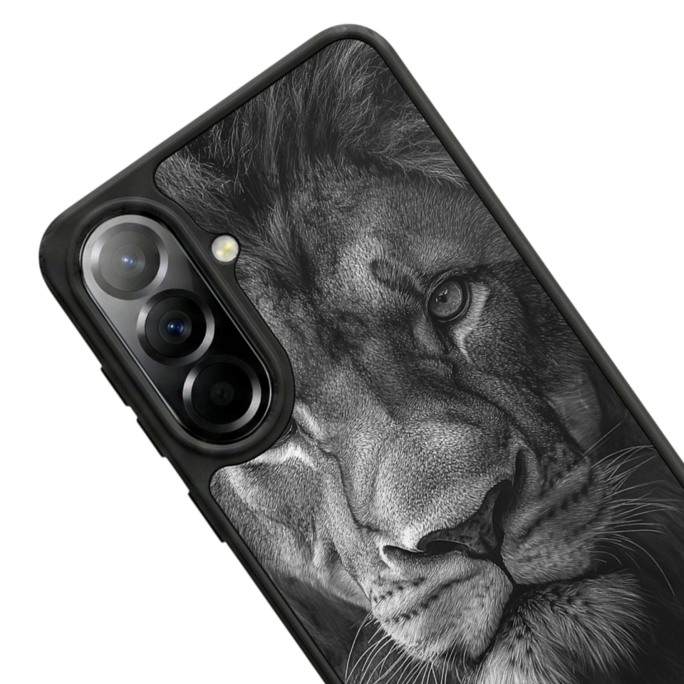 Samsung Galaxy A37 Uyumlu Aslan Tasarımlı Glossy Premium Kılıf