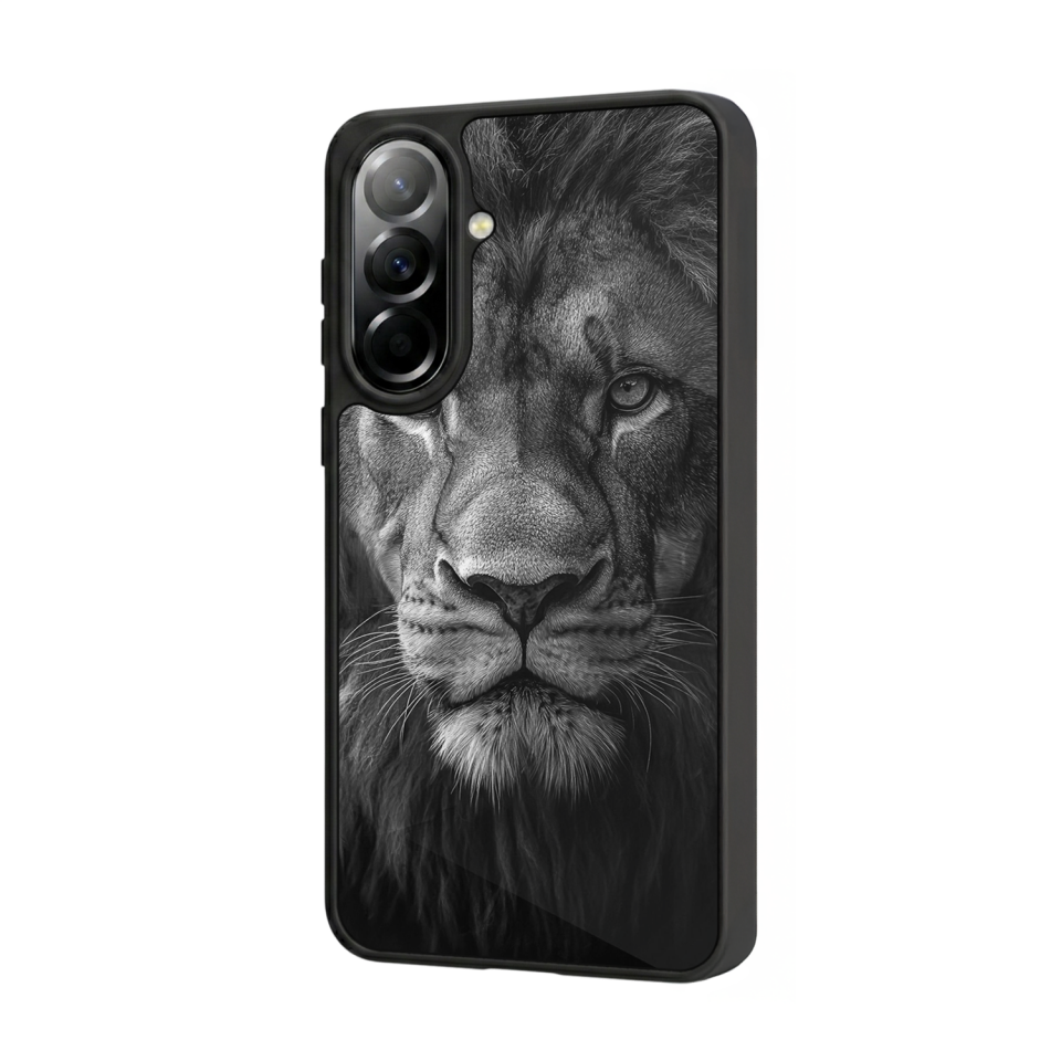 Samsung Galaxy A37 Uyumlu Aslan Tasarımlı Glossy Premium Kılıf
