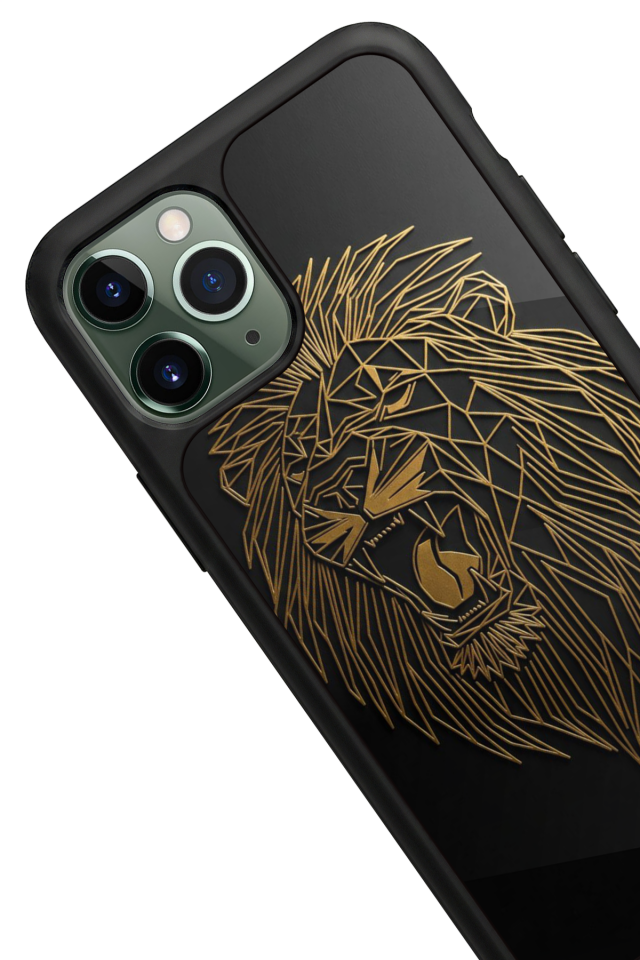 iPhone 11 Pro Max Uyumlu Aslan Tasarımlı Glossy Premium Kılıf