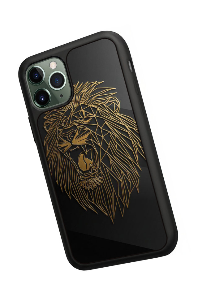 iPhone 11 Pro Max Uyumlu Aslan Tasarımlı Glossy Premium Kılıf