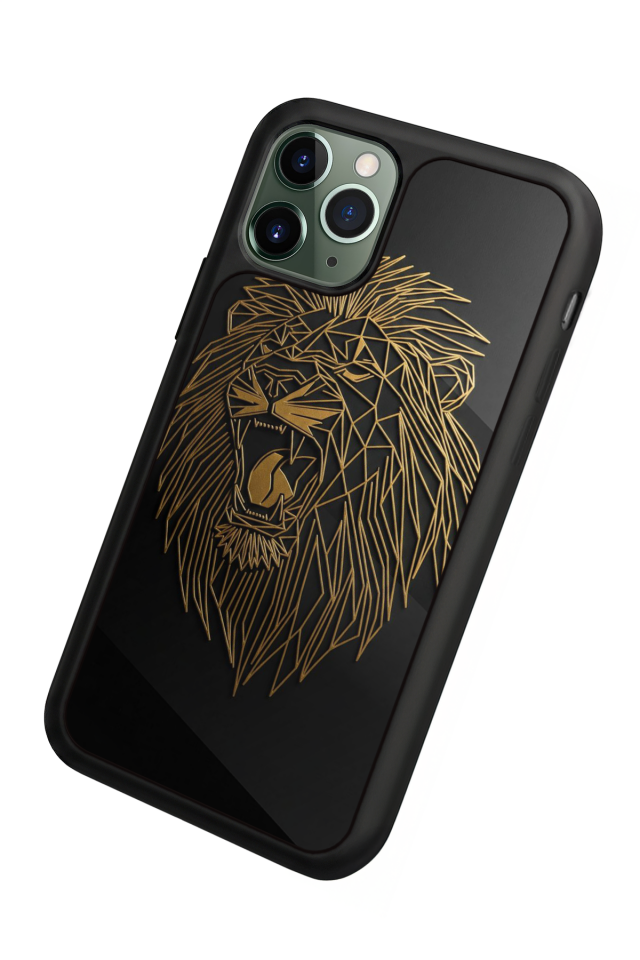 iPhone 11 Pro Max Uyumlu Aslan Tasarımlı Glossy Premium Kılıf