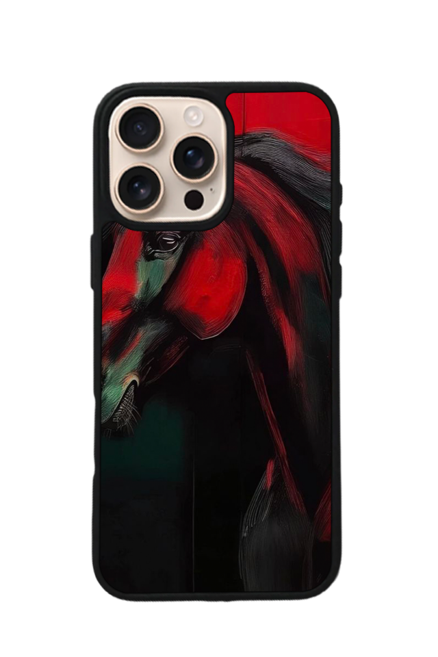 iPhone 15 Pro Max Uyumlu At Horse Tasarımlı Glossy Premium Kılıf