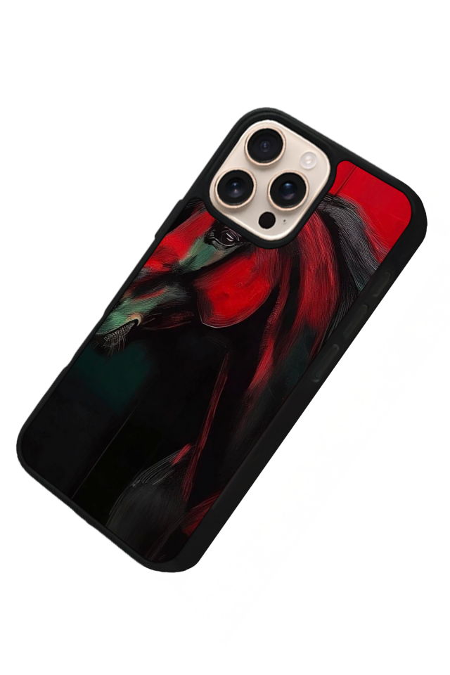 iPhone 15 Pro Max Uyumlu At Horse Tasarımlı Glossy Premium Kılıf