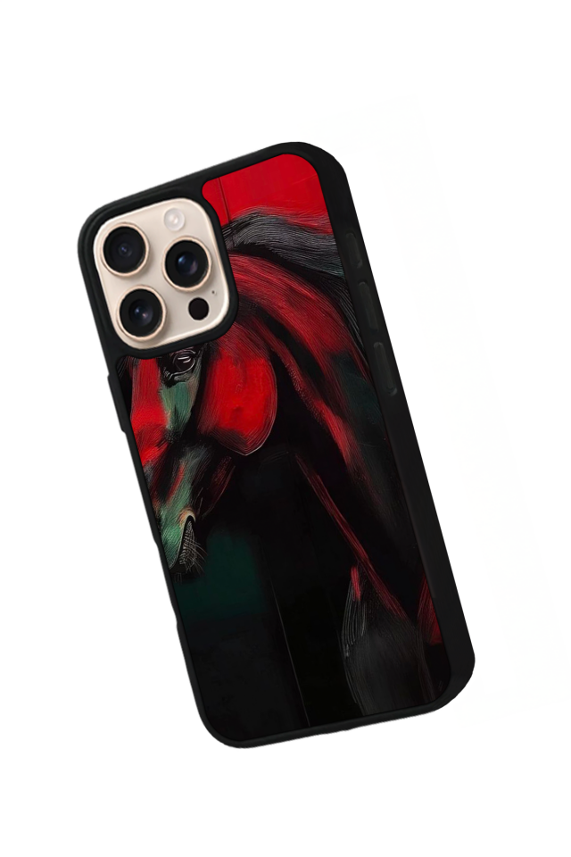 iPhone 15 Pro Max Uyumlu At Horse Tasarımlı Glossy Premium Kılıf
