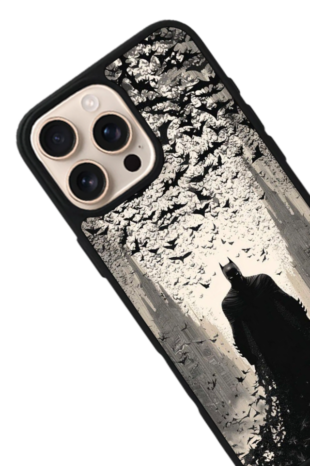 iPhone 16 Pro Uyumlu Batman Tasarımlı Glossy Premium Kılıf